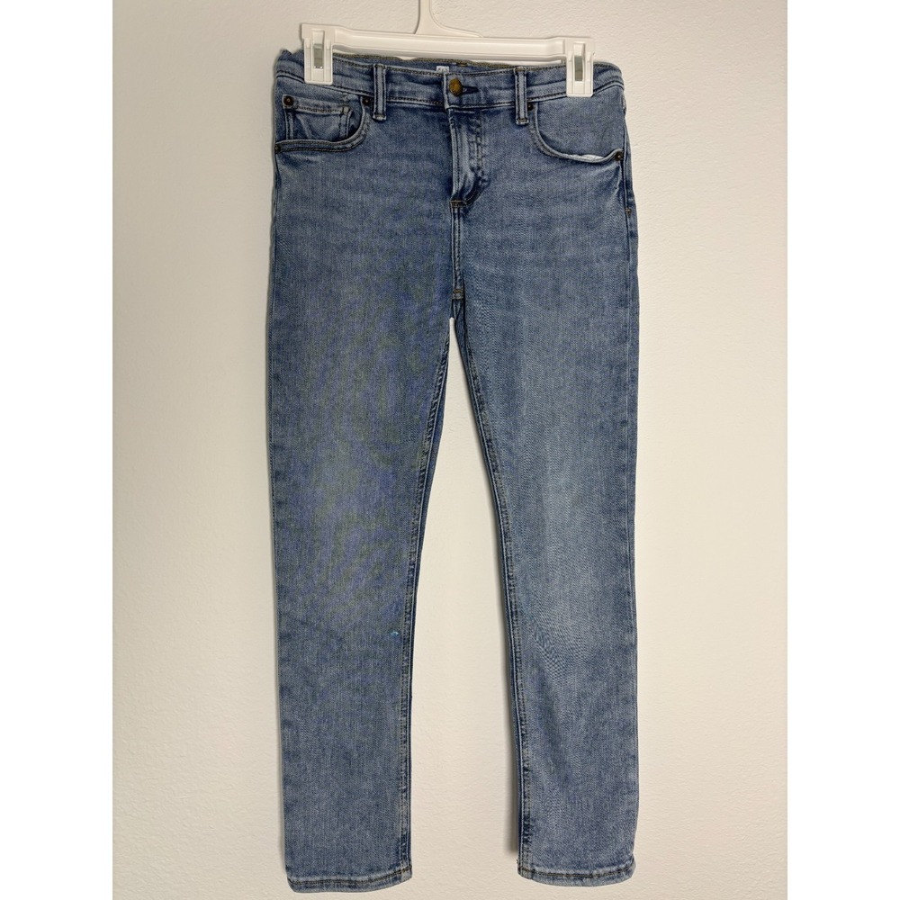 GAP Jeans Boys 10 Blue Denim Medium Wash Stretch 24 Inseam Skinny Fit Casual